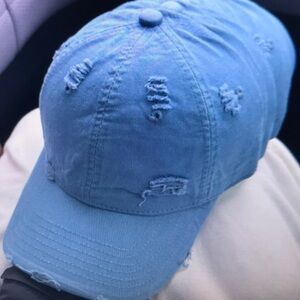 Distressed Blue Baseball Cap